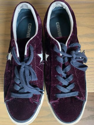 Converse Morado Terciopelo Talla 38