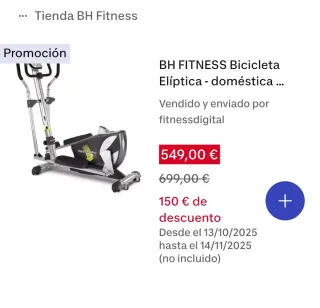 Elíptica BH SPAZIO PROGRAM G2567