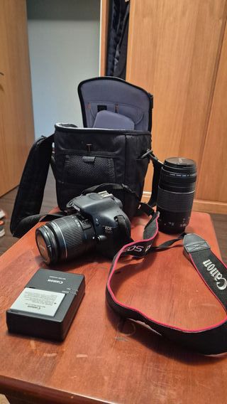 Cámara Canon EOS 550D + Lente + Accesorios