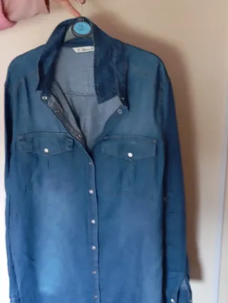 Camisa vaquera larga