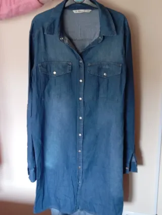 Camisa vaquera larga