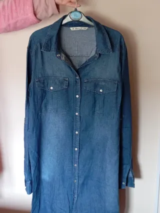 Camisa vaquera larga