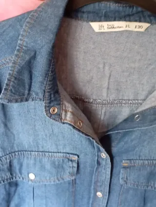 Camisa vaquera larga