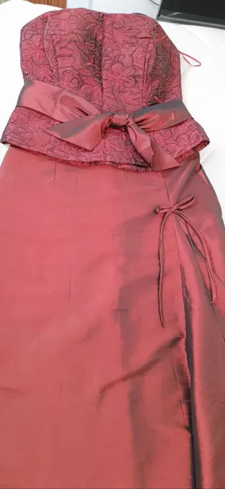 Vestido fiesta bordado lazo Talla 40
