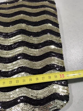 Bolso de fiesta lentejuelas negro y dorado