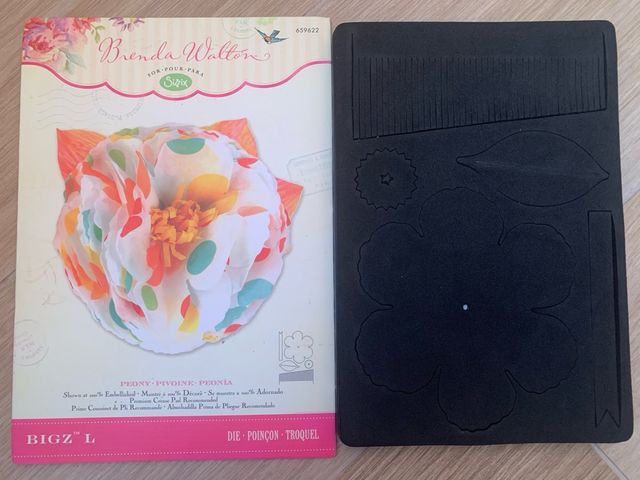 Fustella Sizzix Bigz L Peony Brenda Walton