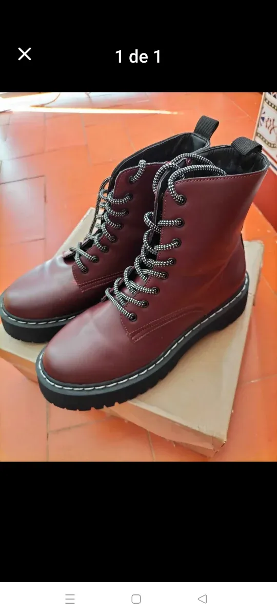 Botas de media caña burdeos nuevas