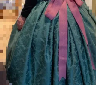 Falda de fallera verde