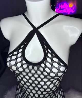 Body malla negro talla única