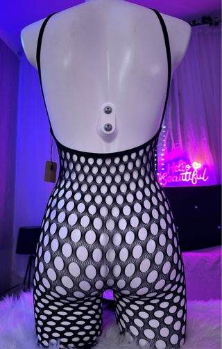 Body malla negro talla única