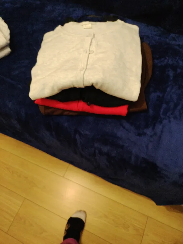 Lote 4 chaquetas básicas grises,roja, marrón negra