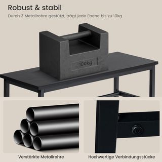 Banco zapatero metálico 2 niveles 73x30x45 cm