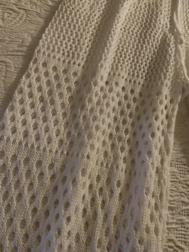 Pantalón playa blanco crochet