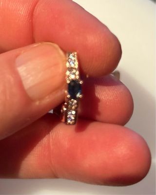 Pendientes Vintage color oro rosa y circonitas