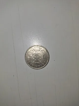 Moneta Belgio 5 Franchi