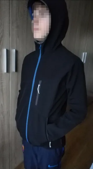 Cortavientos Quechua niño negro T-14