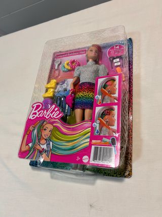 Barbie Pelo Arcoíris Leopardo Nueva sin estrenar