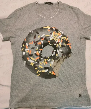 Camiseta Antony Morato Gris Estampado Donut