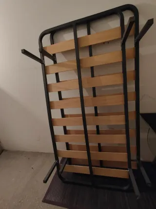 Base de somier metálica y madera