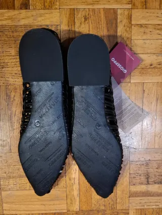 Manoletinas Gioseppo piel negras T40