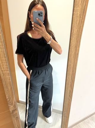 Blusa terciopelo marrón chocolate Talla L