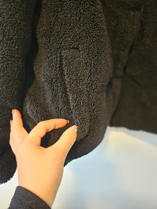 Chaqueta borreguito Negra