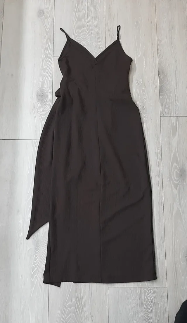 Vestido largo marrón Zara Talla S impecable