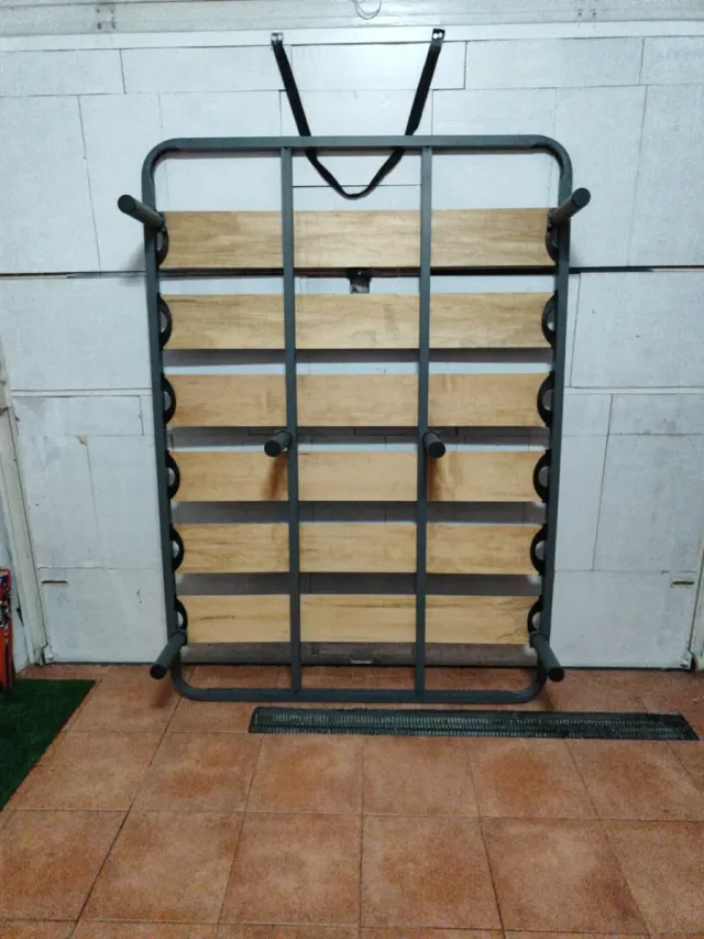 Somier de lamas metálico y madera