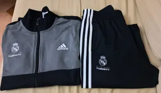 Conjunto Chándal Real Madrid Adidas Gris/Negro