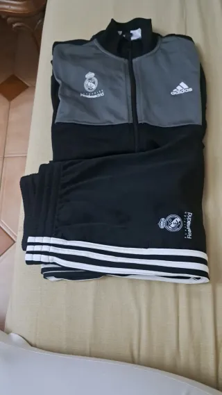 Conjunto Chándal Real Madrid Adidas Gris/Negro