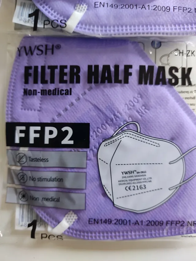 Mascarilla FFP2 YWSH Marrón y Lila(No médica)