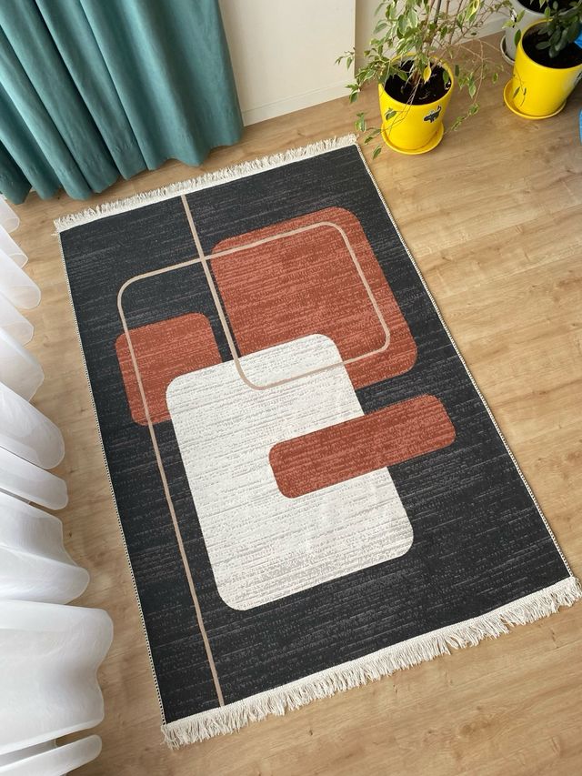 Tappeto astratto in cotone 120x180 cm