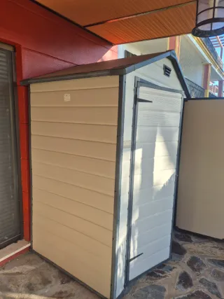 Caseta de Jardín Kerner Beige/Gris Plástico