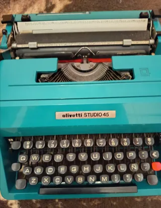 Olivetti Studio 45 Máquina de Escribir Turquesa