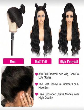 Peluca de cabello natural