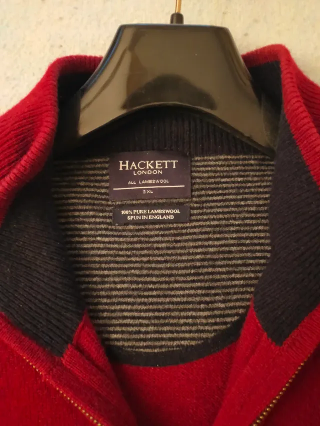 Chaqueta Hackett London Roja Hombre Talla grande