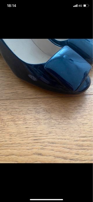 Scarpe decollete donna vera pella tacco largo