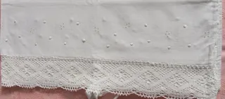 Juego de cama blanco bordado algodón