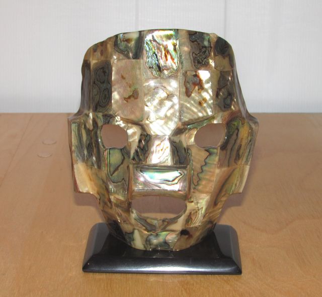 Máscara maya funeraria mexicana México abulón