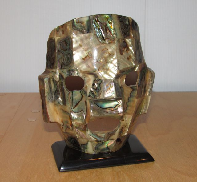 Máscara maya funeraria mexicana México abulón