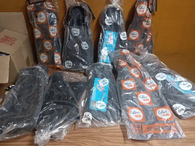 Lote aletas Safari Sub vintage