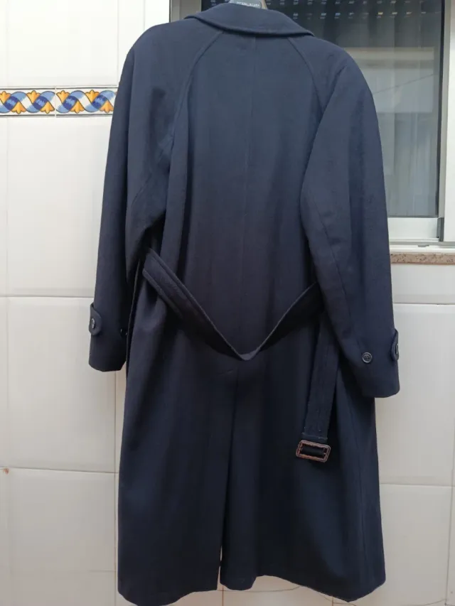 Abrigo de paño Burberrys hombre azul marino.