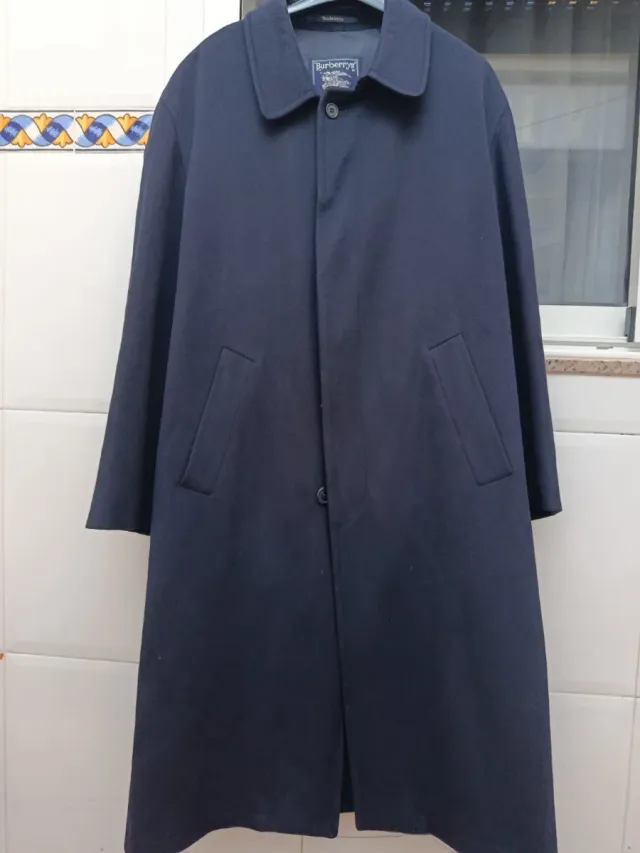 Abrigo de paño Burberrys hombre azul marino.