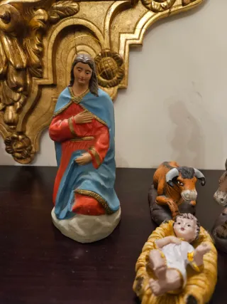 Antiguo Nacimiento Belén Terracota