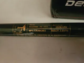 Caña de pescar telescópica verde