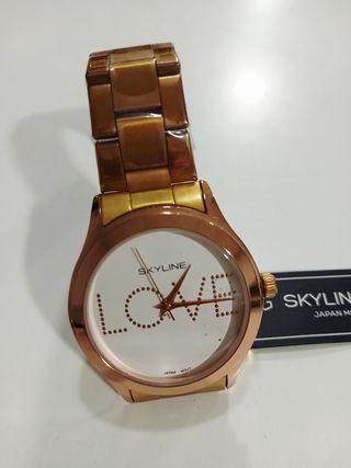 Reloj Skyline Mujer Dorado y Marrón