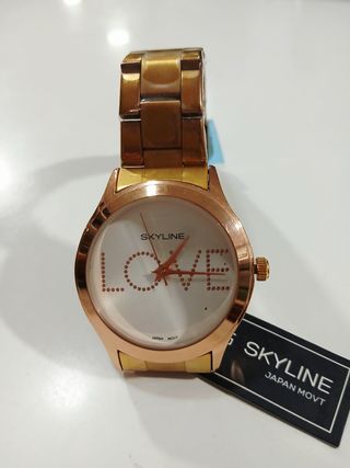Reloj Skyline Mujer Dorado y Marrón