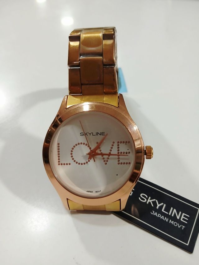 Reloj Skyline Mujer Dorado y Marrón