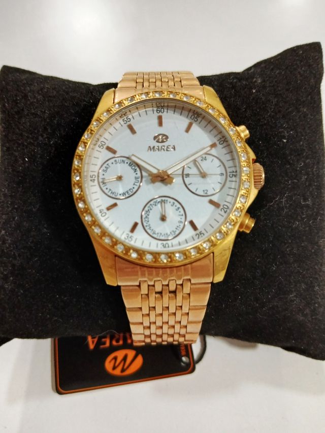 Reloj Skyline Mujer Dorado y Marrón