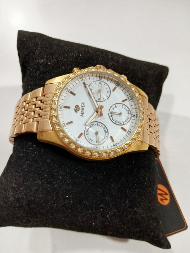 Reloj Skyline Mujer Dorado y Marrón